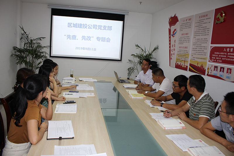 區(qū)城建投公司黨支部開展“先學(xué)、先查、先改”工作 預(yù)熱 “不忘初心、牢記使命”主題教育工作