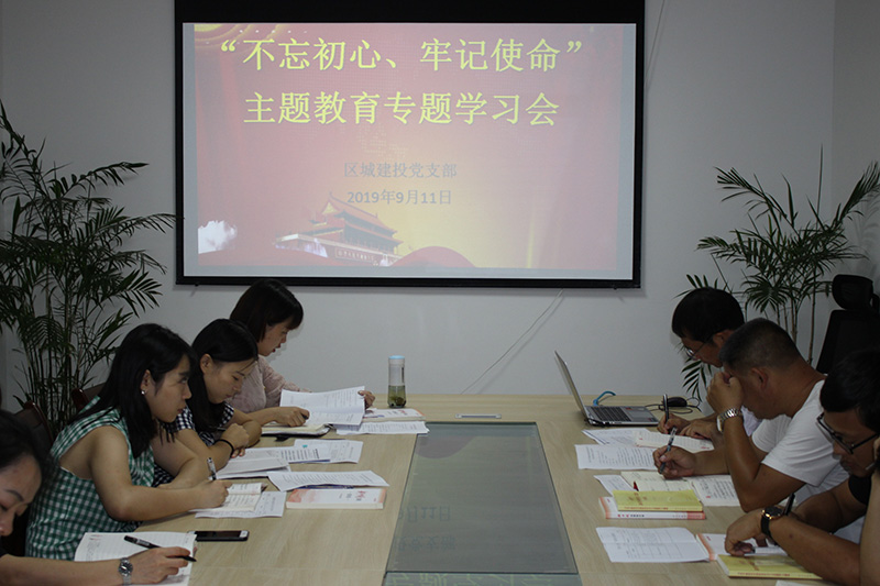 區(qū)城建投公司黨支部開展“先學(xué)、先查、先改”工作 預(yù)熱 “不忘初心、牢記使命”主題教育工作